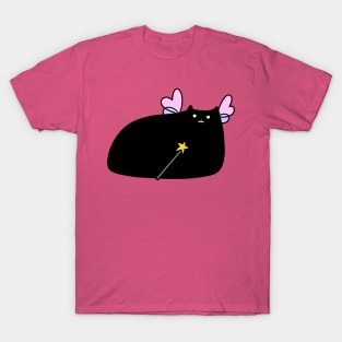 Chubby Black Cat Fairy T-Shirt